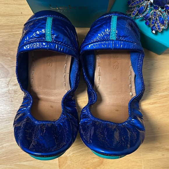 Tieks Shiny Blue Slippers - Picture 3 of 3